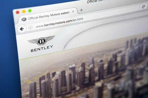 Bentley Web oficial — Foto de Stock