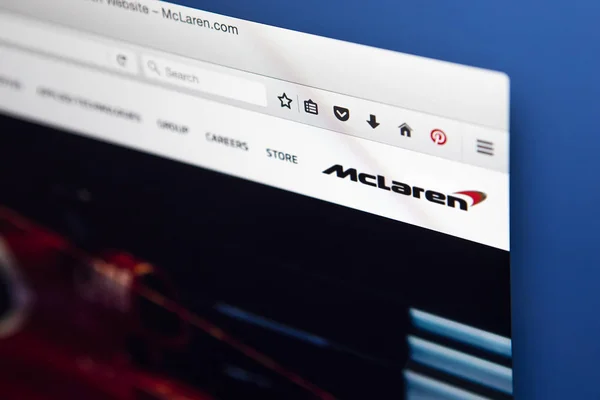 Sitio web oficial de McLaren — Foto de Stock