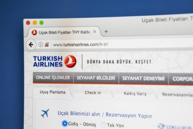 Türk Hava Yolları Web sitesi