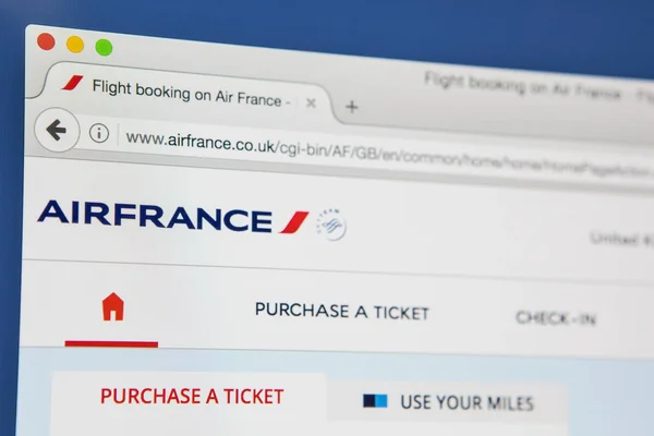 Sito web di Air France — Foto Stock