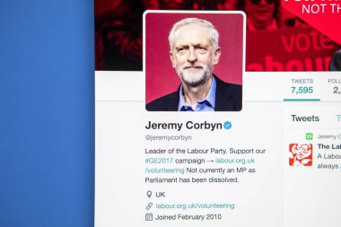 Jeremy Corbyn Twitter Page clipart