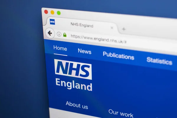 NHS Engelse Website — Stockfoto