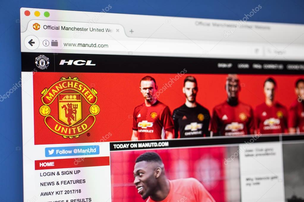 Manchester United Website Stock Editorial Photo