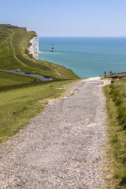 East Sussex'deki / daki Beachy Head görünümünü