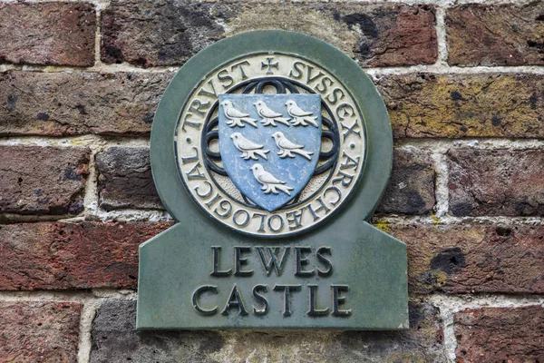 Lewes Castle plak — Stok fotoğraf
