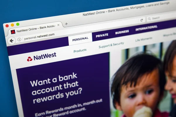 Stronie internetowej banku NatWest — Zdjęcie stockowe