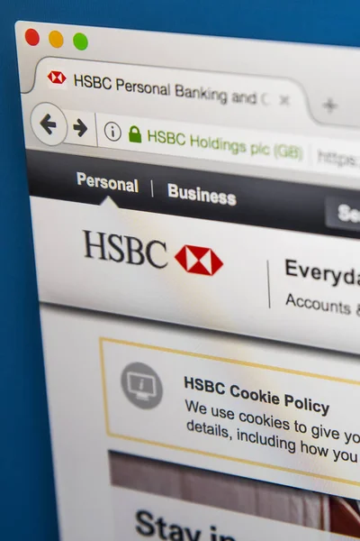 Sitio web oficial de HSBC — Foto de Stock