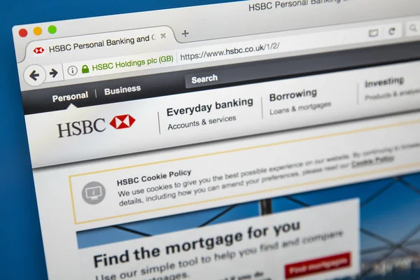 Sitio web oficial de HSBC — Foto de Stock