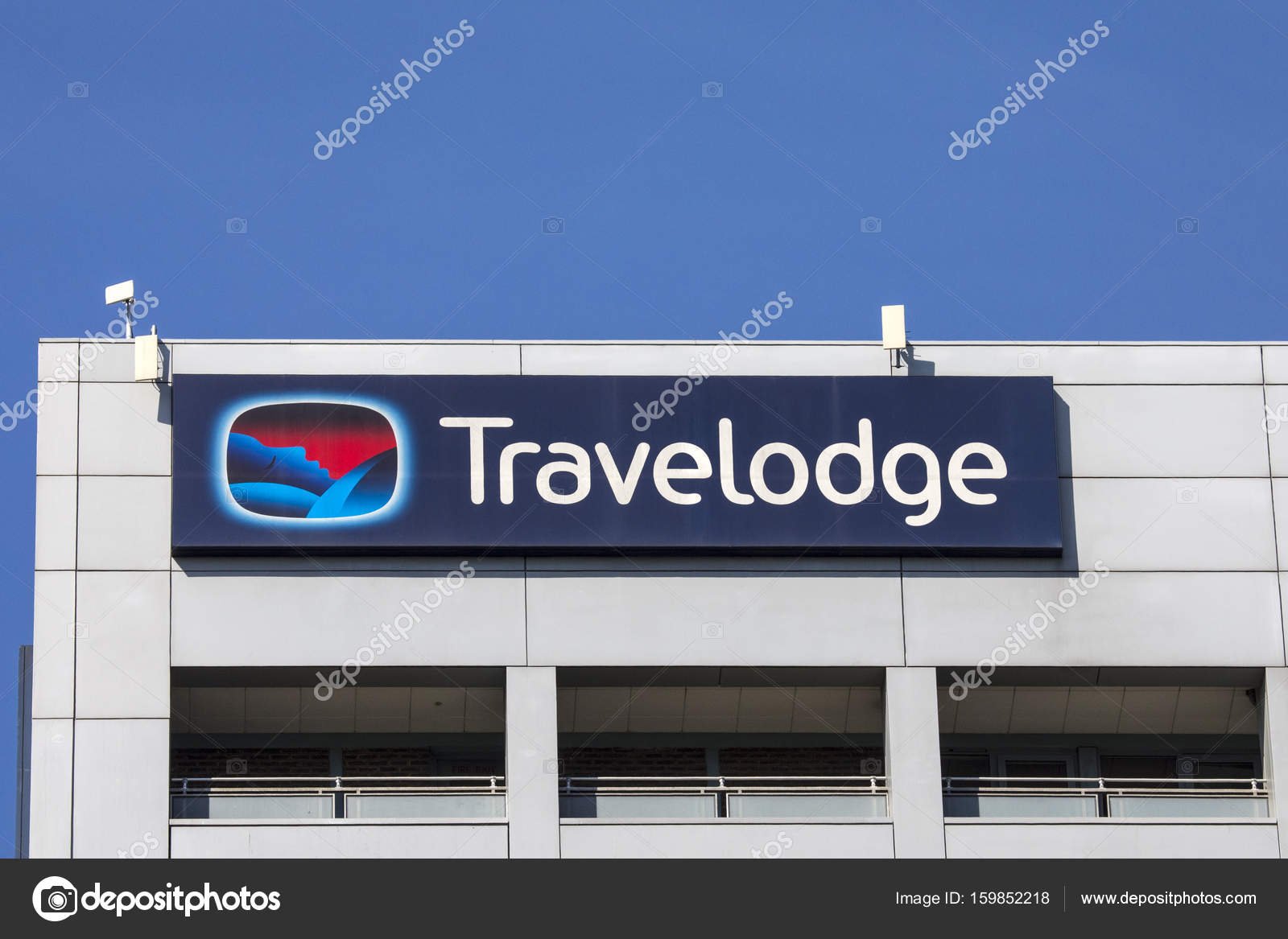 Travelodge Hotel Sign Stock Editorial Photo © chrisdorney 159852218