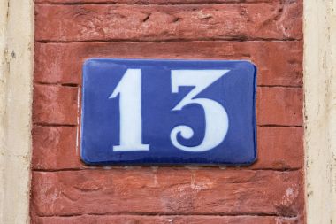 13 numara plak
