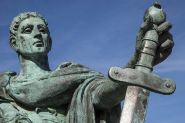 Constantine the Great Statue in York clipart