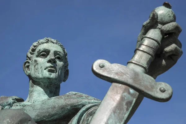 Костянтин великий статуя в-Йорку — стокове фото