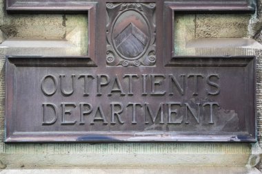 Outpatients Department Sign clipart