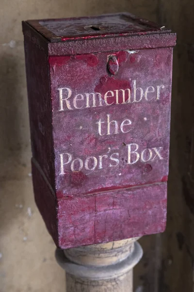Pamiętaj, Poor 's Box — Zdjęcie stockowe