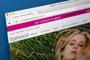 Topshop perakende Web sitesi