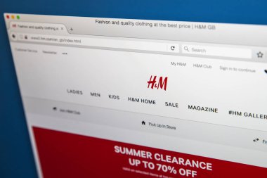 H ve M perakende Web sitesi