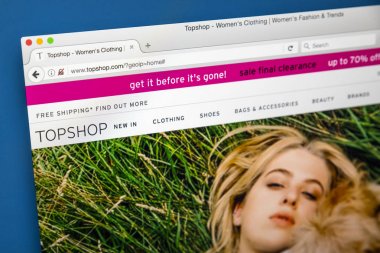 Topshop perakende Web sitesi
