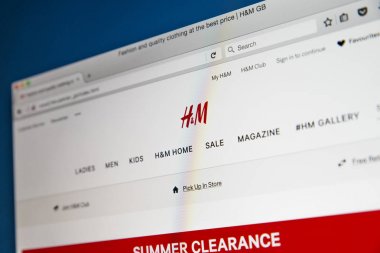 H ve M perakende Web sitesi