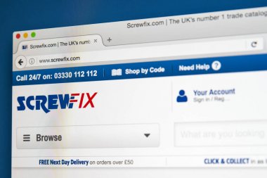 Screwfix ticaret Web sitesi