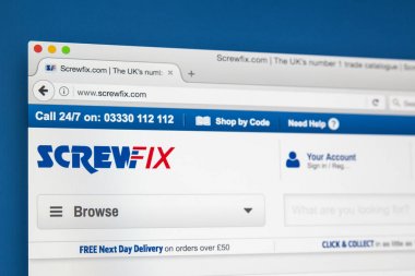 Screwfix ticaret Web sitesi