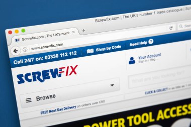 Screwfix ticaret Web sitesi