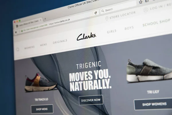 Clarks Sitio web oficial — Foto de Stock