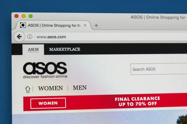 Sito web di ASOS Retail — Foto Stock