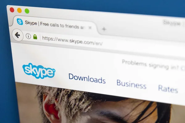 Oficiální stránky Skype — Stock fotografie