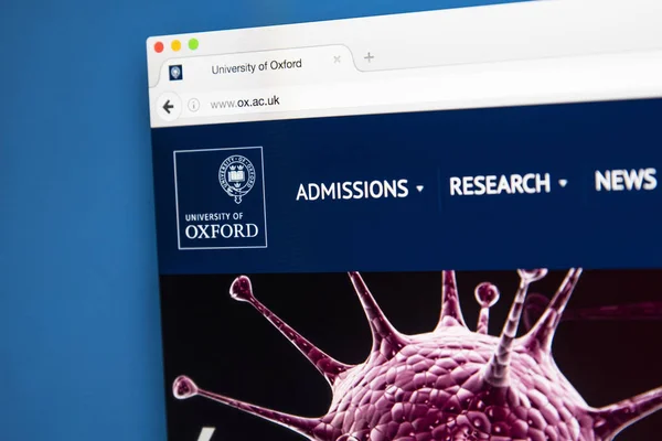 Università di Oxford Sito web — Foto Stock