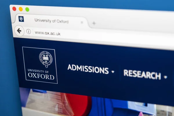 Università di Oxford Sito web — Foto Stock