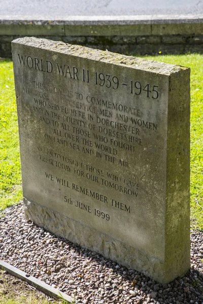 World War Ii Memorial in Dorchester — Stockfoto