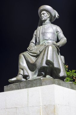 Infante ö Henrique, olarak da bilinen Prens Henry seyir subayı heykeli bulunan tarihi eski şehir, Lagos, Portekiz.
