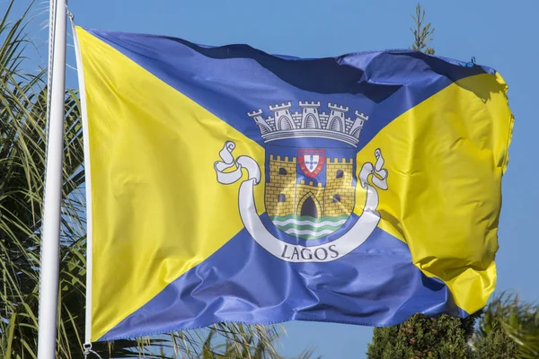 Bandeira de Lagos em Portugal — Fotografia de Stock