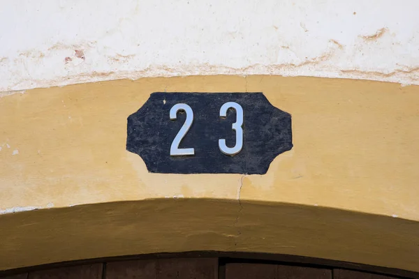 Número 23 en una pared — Foto de Stock