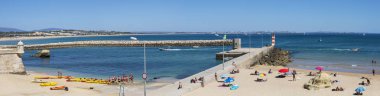 Batata Beach and Marina de Lagos in Portugal clipart