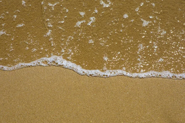 Close Água Mar Lavar Louça Praia — Fotografia de Stock