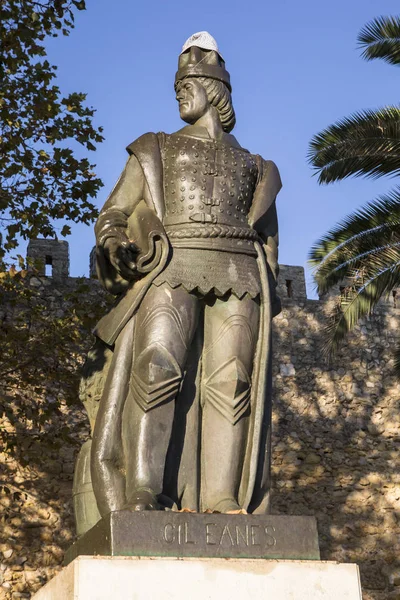 Gil Eanes standbeeld in Lagos Portugal — Stockfoto