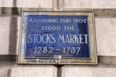 Hisse senetleri piyasası Londra mavi plak