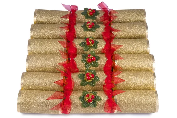 Traditionella Christmas Crackers — Stockfoto