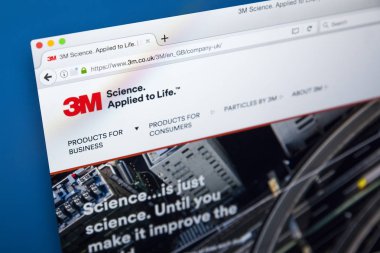 Londra, İngiltere - 21 Ekim 2017: 3m şirketi, olarak da bilinen Minnesota madencilik ve imalat şirketi, 21 Ekim 2017 için resmi web sitesi ana sayfası.