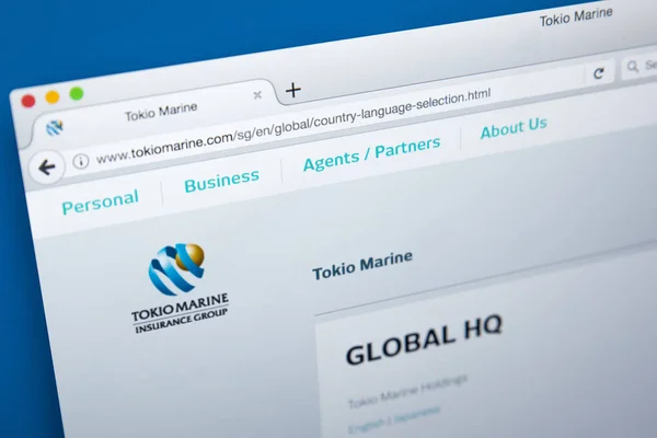 東京海上ホールディングスウェブサイト — ストック写真