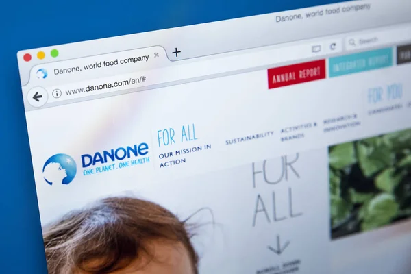 Danone Unternehmens-Website — Stockfoto