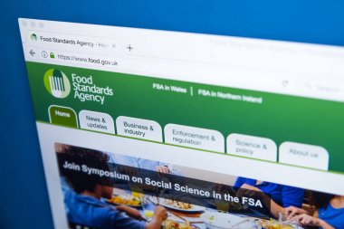 Gıda Standartları Ajansı Web sitesi