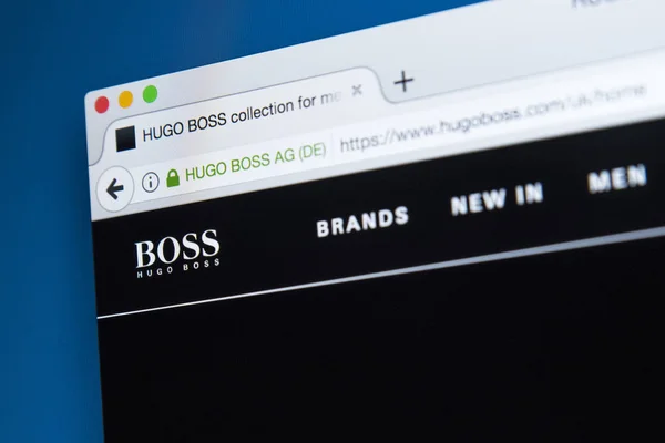 Hugo Boss Sitio web — Foto de Stock