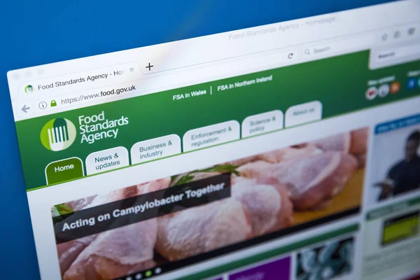 Sitio web de la Agencia de Normas Alimentarias — Foto de Stock