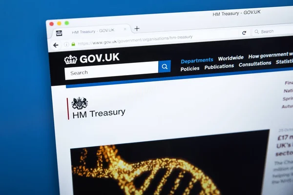 HM Treasury Website — Stockfoto