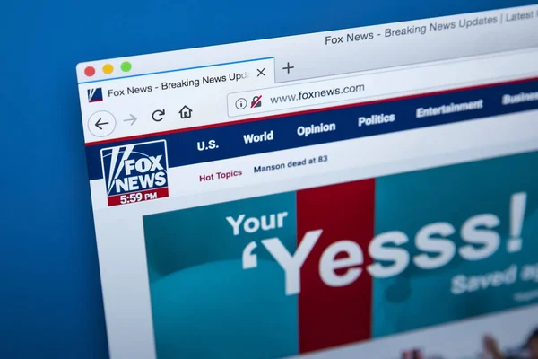 Fox News Channel Sitio web — Foto de Stock