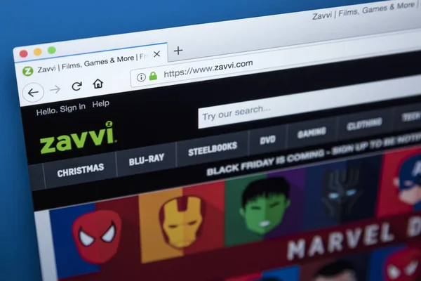 Zavvi 小売ウェブサイト — ストック写真