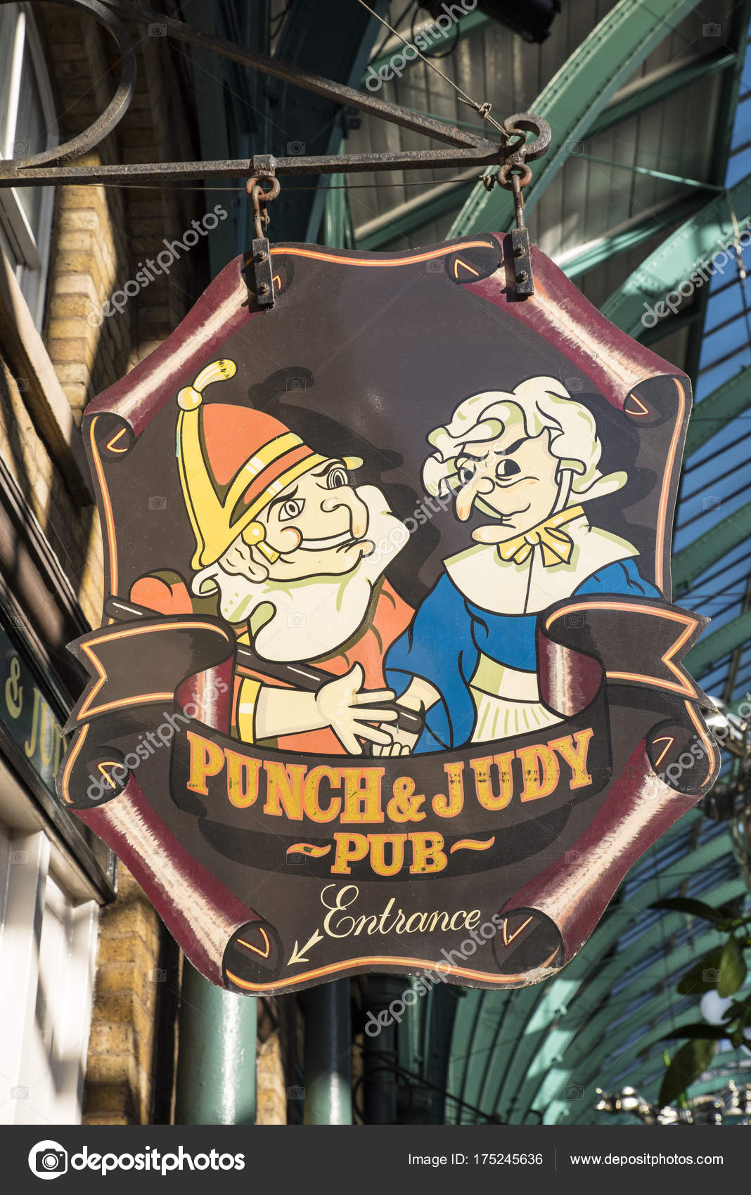 Punch And Judy Pub Sign In London Stock Editorial Photo