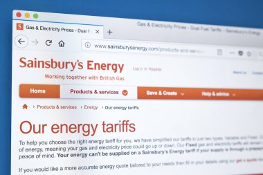 Sainsburys enerji Web sitesi